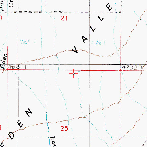 Topographic Map of Soldier Cap Creek, NV