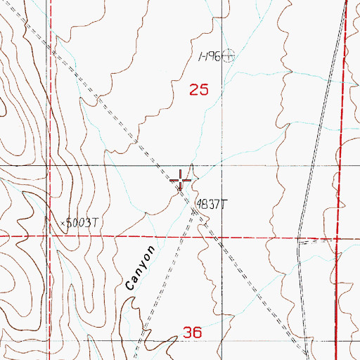 Topographic Map of Goughs Creek, NV