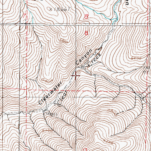 Topographic Map of East Fork Clear Creek, NV