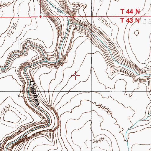 Topographic Map of V N Pocket, NV