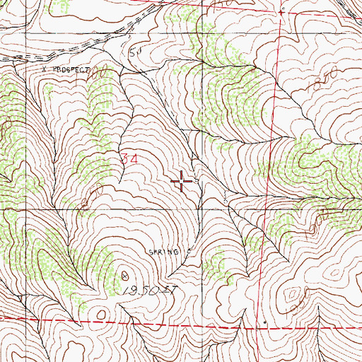 Topographic Map of Rasberry Spring Three, NV