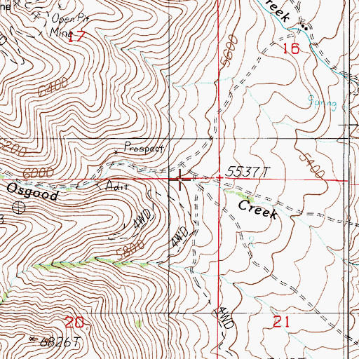 Topographic Map of Stone House (historical), NV