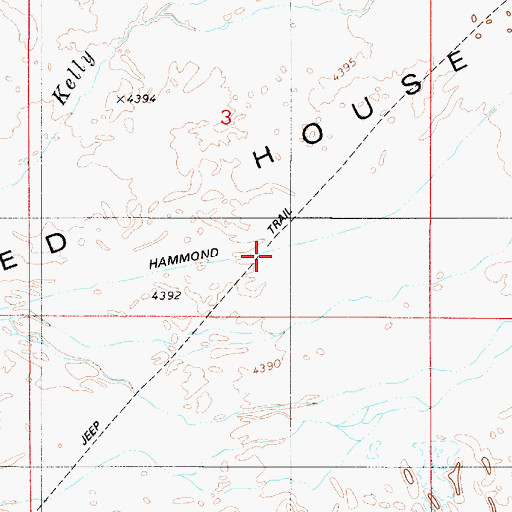 Topographic Map of Hammond Ditch, NV