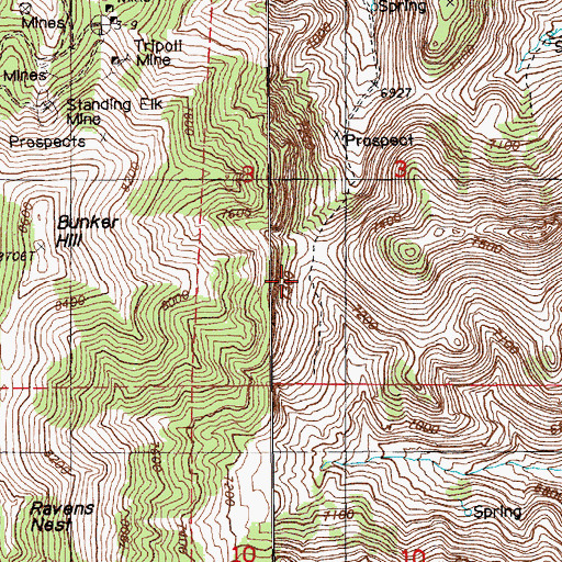 Topographic Map of Railroad Mining District, NV