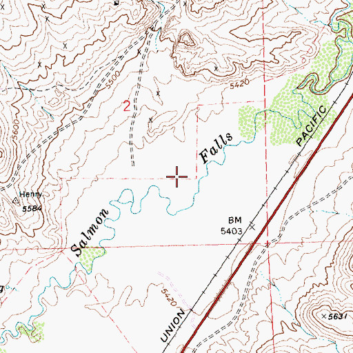 Topographic Map of Boies Ranch, NV