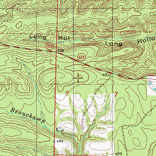 Topographic Map of KISI-FM (Malvern), AR