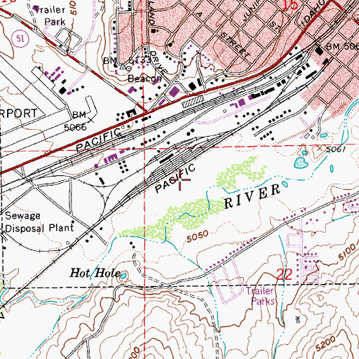 Topographic Map of Catlin Shale Plant (historical), NV