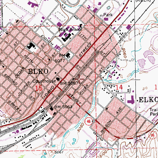 Topographic Map of Missouri Flat, NV