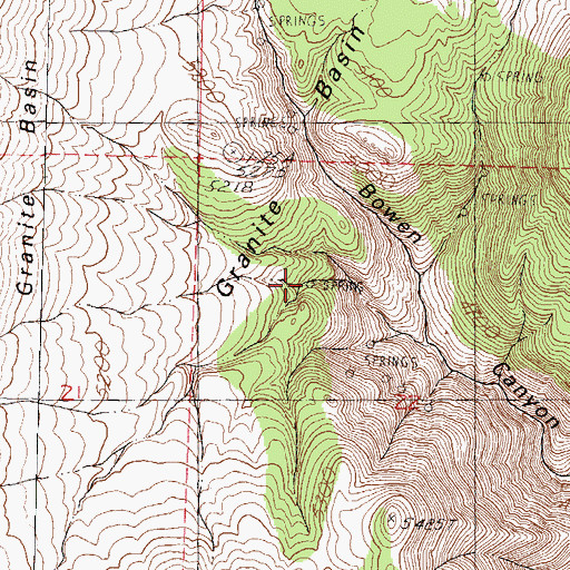Topographic Map of Granite Basin, NV