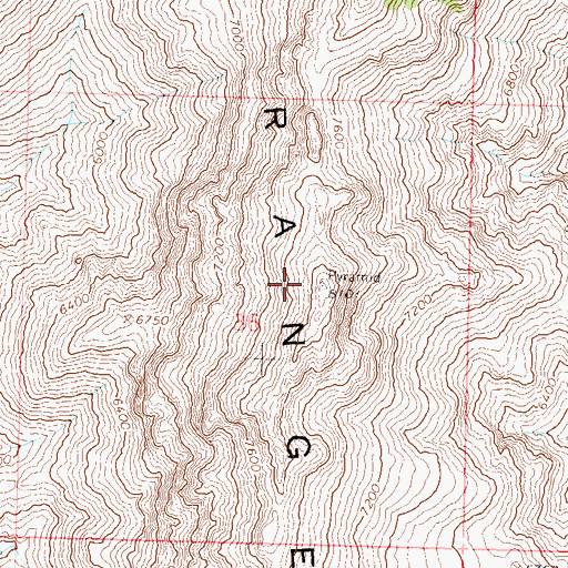 Topographic Map of Lake Range, NV