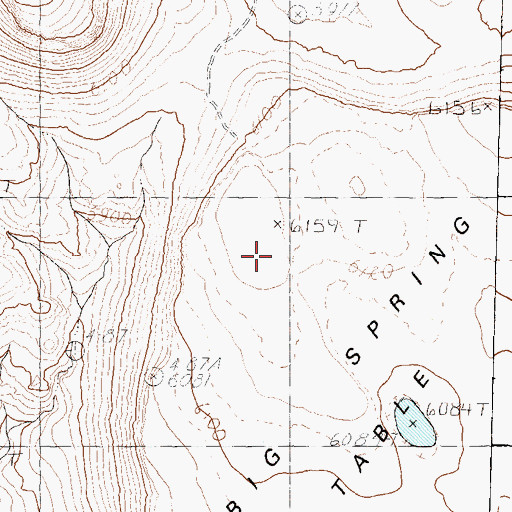 Topographic Map of Big Spring Table, NV