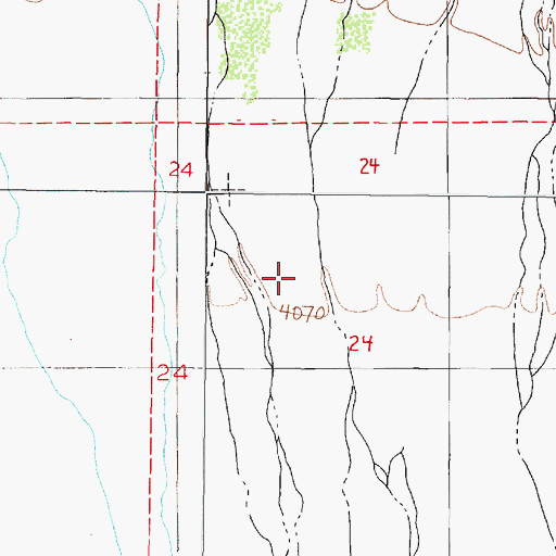 Topographic Map of Buena Vista Creek, NV