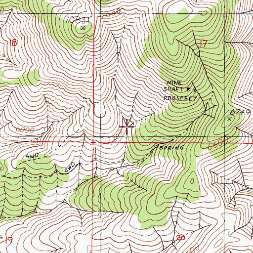 Topographic Map of East Range, NV