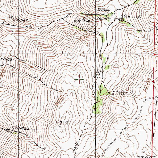 Topographic Map of Pine Forest Range, NV