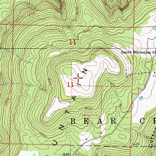 Topographic Map of KSNE-FM (Marshall), AR