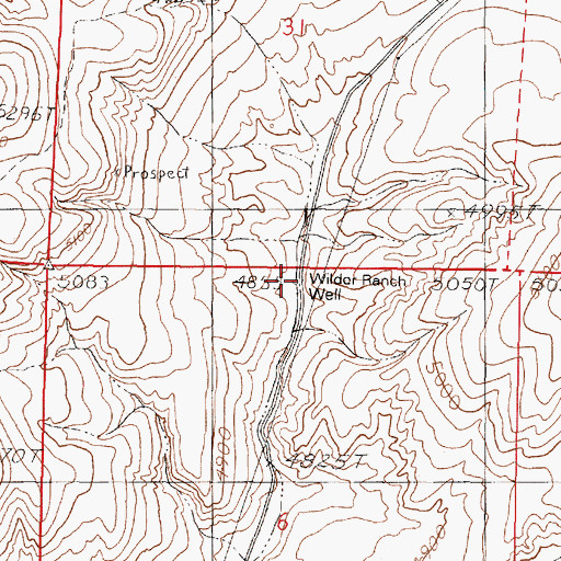Topographic Map of Wilder Ranch Well, NV