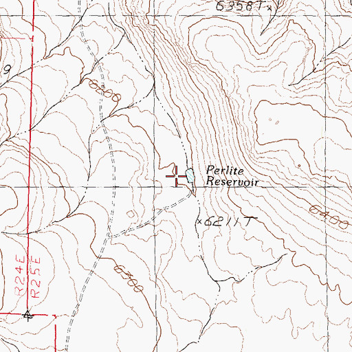 Topographic Map of Perlite Reservoir, NV