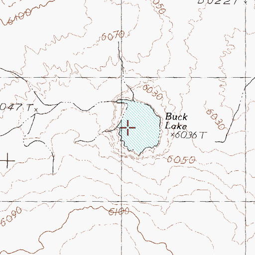 Topographic Map of Buck Lake, NV