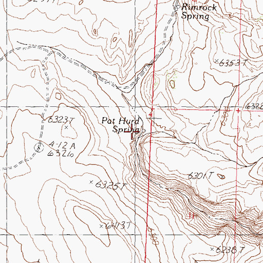 Topographic Map of Pat Hurd Spring, NV