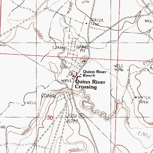 Topographic Map of Quinn River Ranch, NV