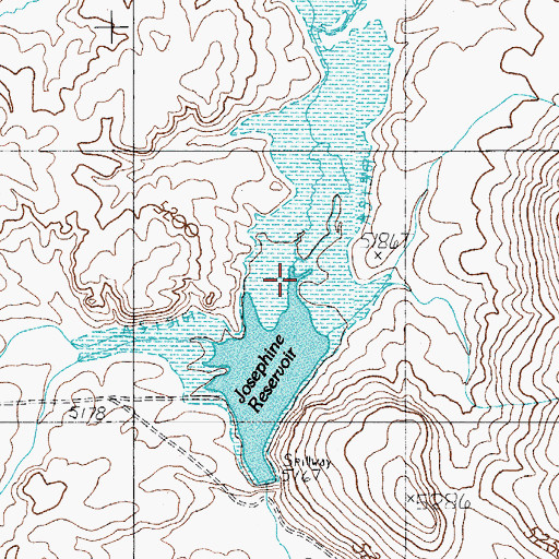 Topographic Map of Duck Creek, NV
