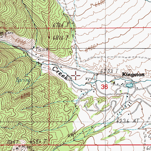 Topographic Map of Kingston Canyon, NV