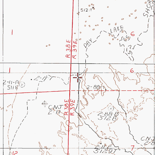 Topographic Map of New Pass Creek, NV