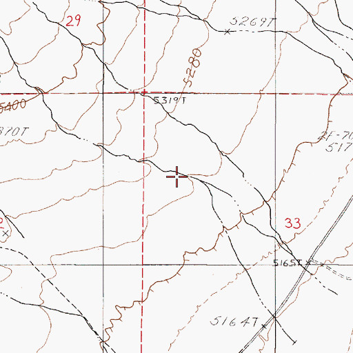 Topographic Map of Rocky Creek, NV