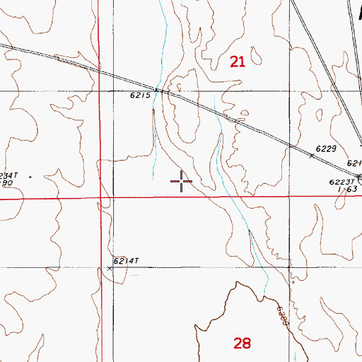Topographic Map of Underwood Creek, NV