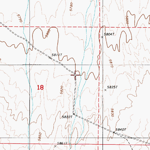 Topographic Map of Water Canyon Creek, NV