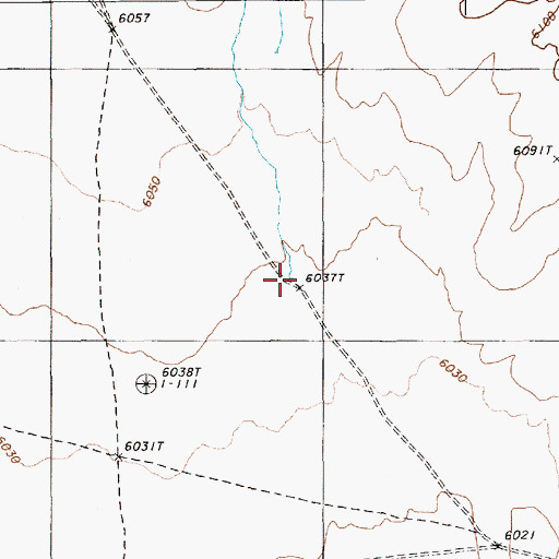 Topographic Map of U'ans-in-dame Creek, NV
