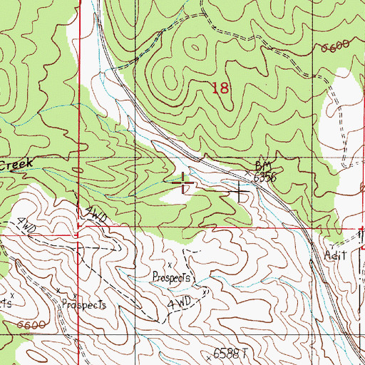 Topographic Map of Black Bird Canyon, NV