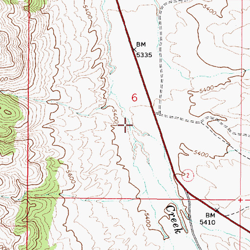 Topographic Map of Road Canyon Creek, NV