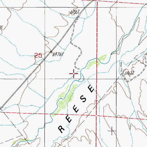 Topographic Map of Meadow Creek, NV
