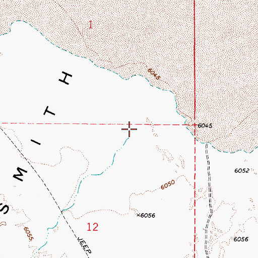 Topographic Map of Rock Creek, NV