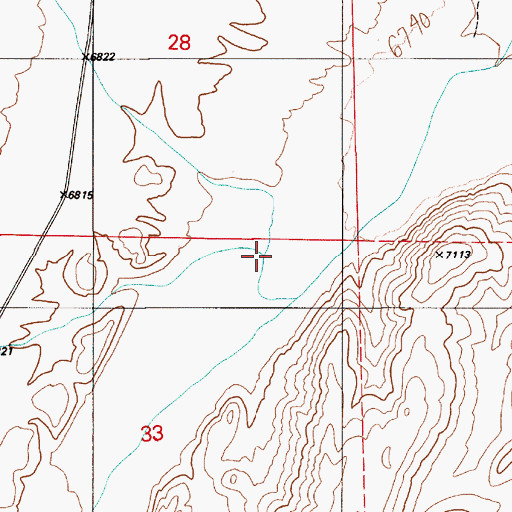 Topographic Map of Crane Creek, NV