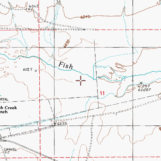 Topographic Map of South Fork Fish Creek, NV