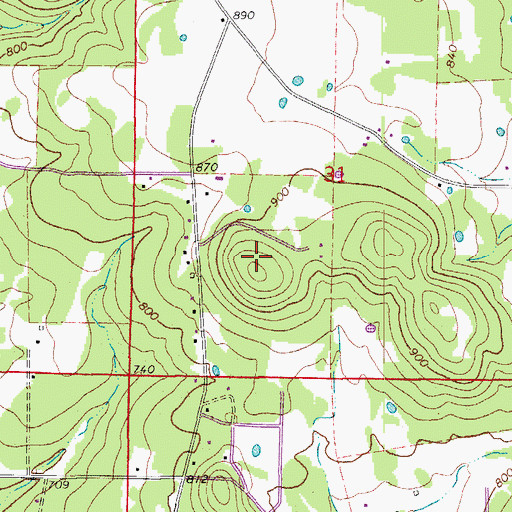 Topographic Map of KCMH-FM (Mountain Home), AR