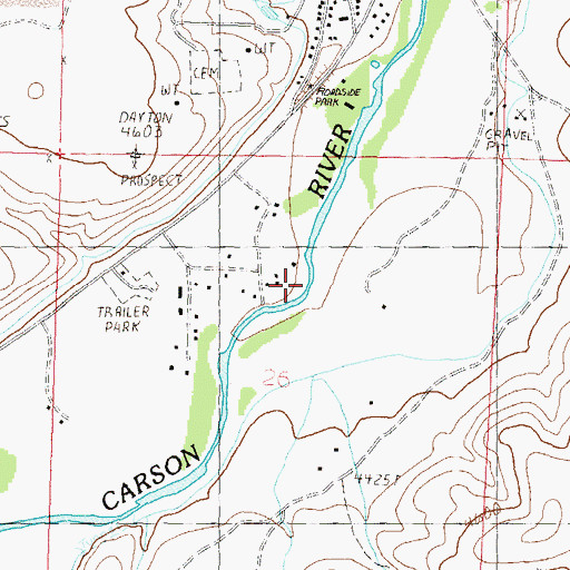 Topographic Map of Carson River Quartz Mill (historical), NV