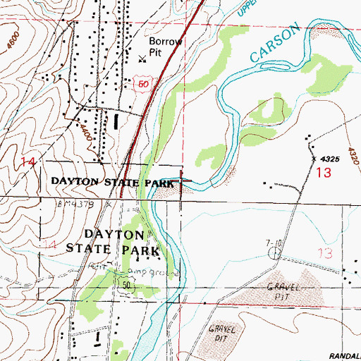 Topographic Map of Freeborn and Sheldons Mill (historical), NV