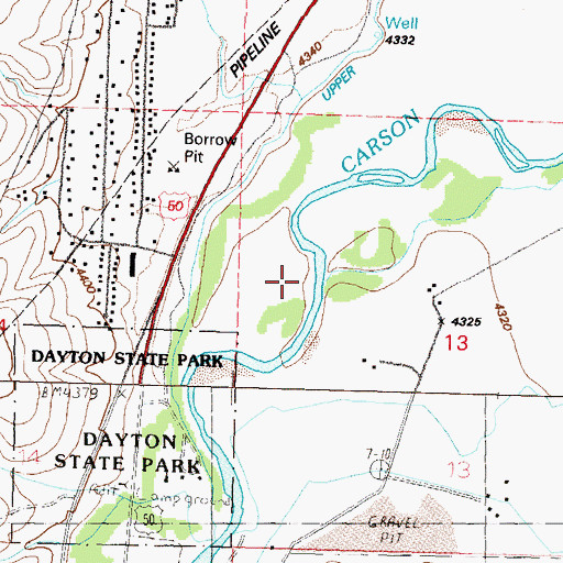 Topographic Map of Gautiers Mill (historical), NV