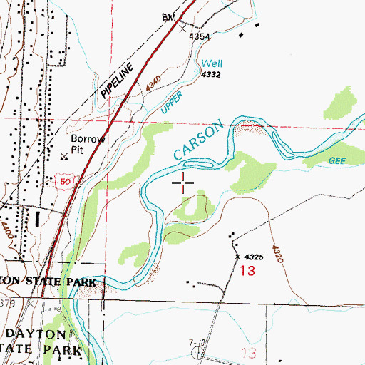 Topographic Map of Succor Mill (historical), NV