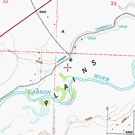 Topographic Map of Carson Valley Mill (historical), NV