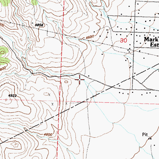 Topographic Map of Virginia Creek, NV