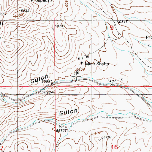Topographic Map of Gay Mining Camp, NV