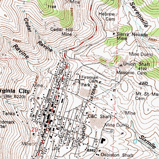 Topographic Map of Kinkead Mill (historical), NV
