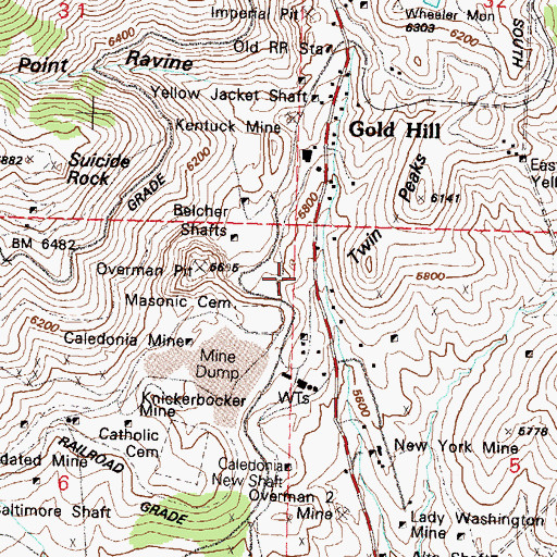 Topographic Map of Imperial Mill, NV