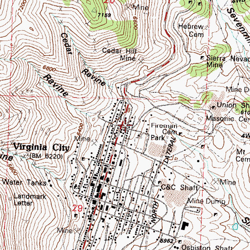 Topographic Map of Winnebago Mill (historical), NV