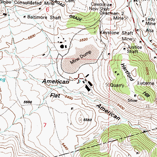 Topographic Map of Reed and Wades Mill, NV