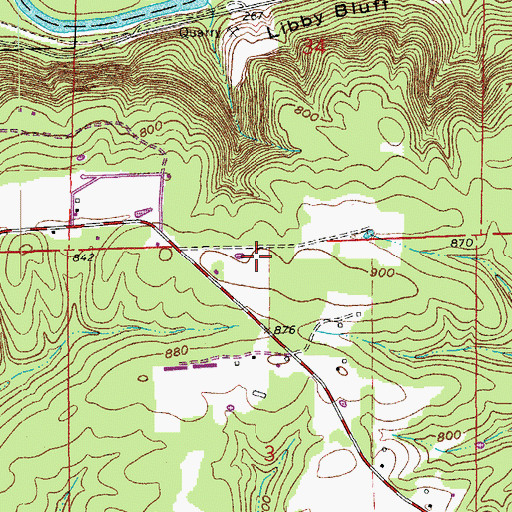 Topographic Map of KWCK-FM (Searcy), AR